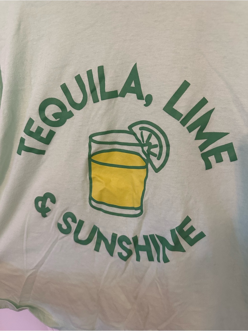 🍋‍🟩 Tequila Lime & Sunshine Crop Tshirt 🍋‍🟩